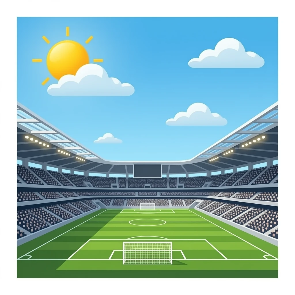soccer stadion emot from the sky, no background emoji