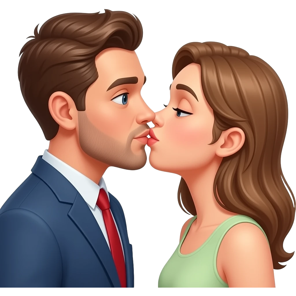 Emojis kissing but freaky emoji