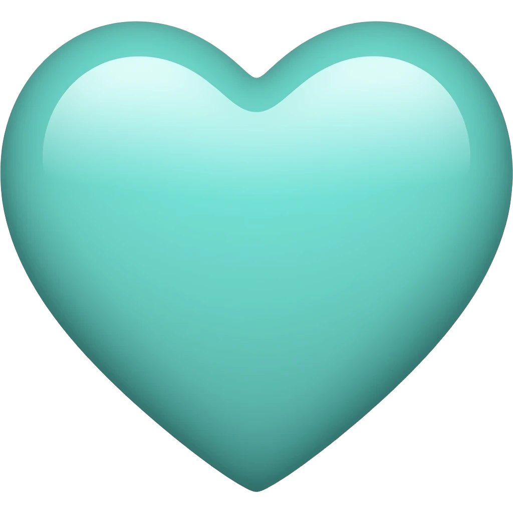 cuore verde acqua emoji