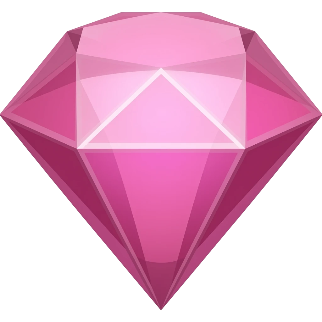 Pink gem emoji