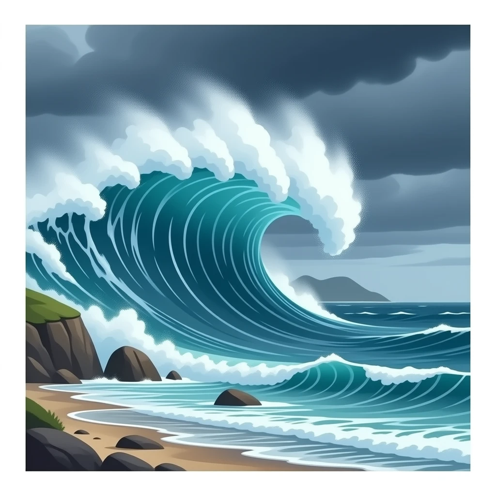 tsunami emoji