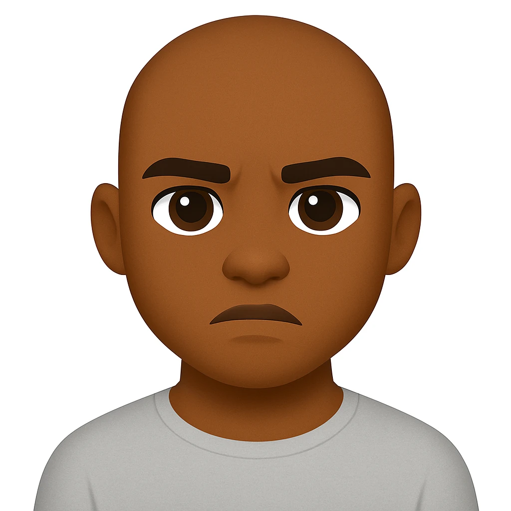 turn the second man in emoji style of the 1st image, match the facial features and clothes emoji