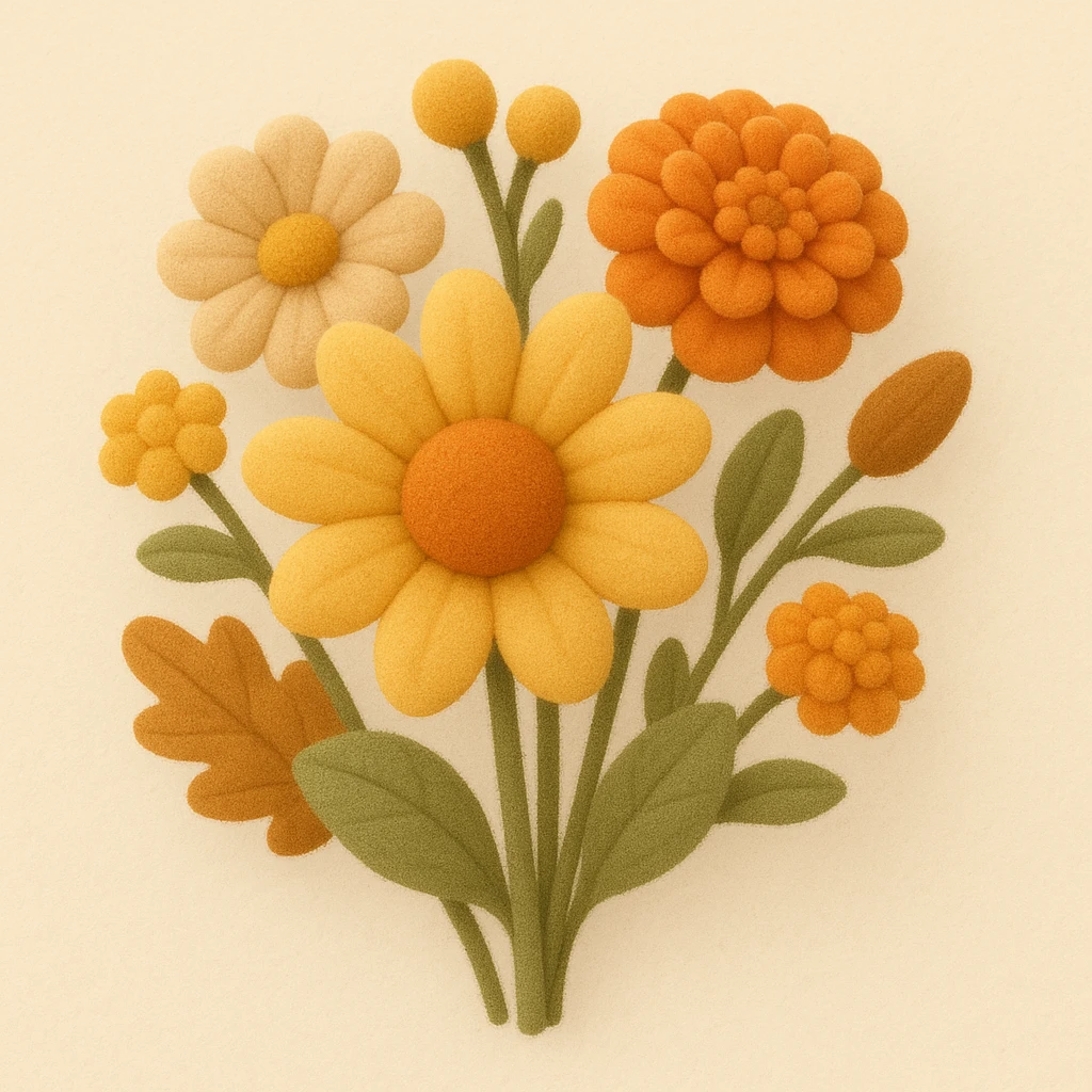 autumn flowers emoji