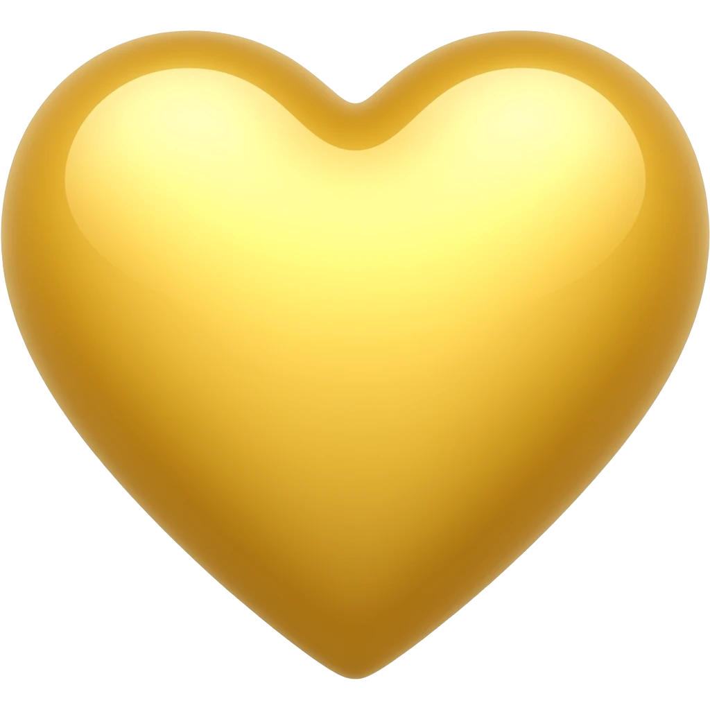 Gold heart emoji