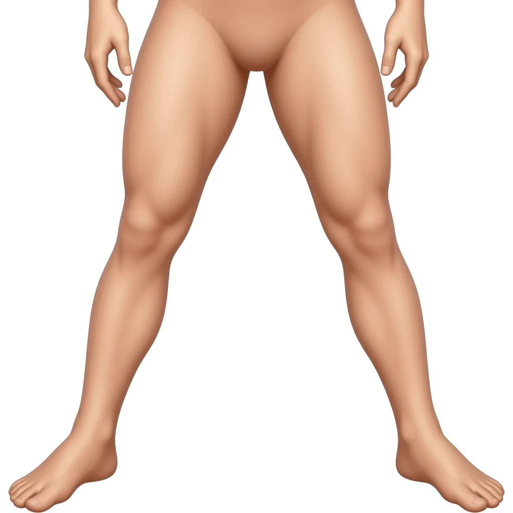 Naked body legs spread emoji