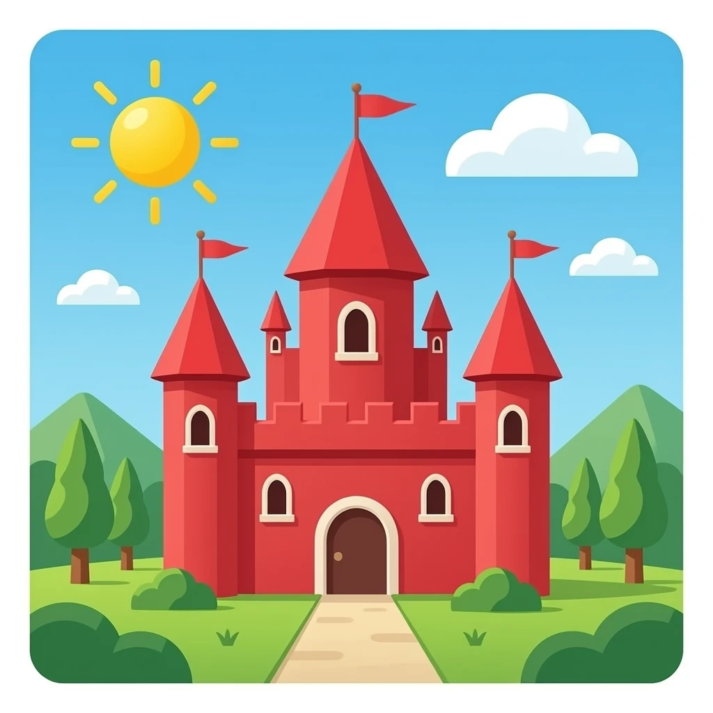 red castle emoji