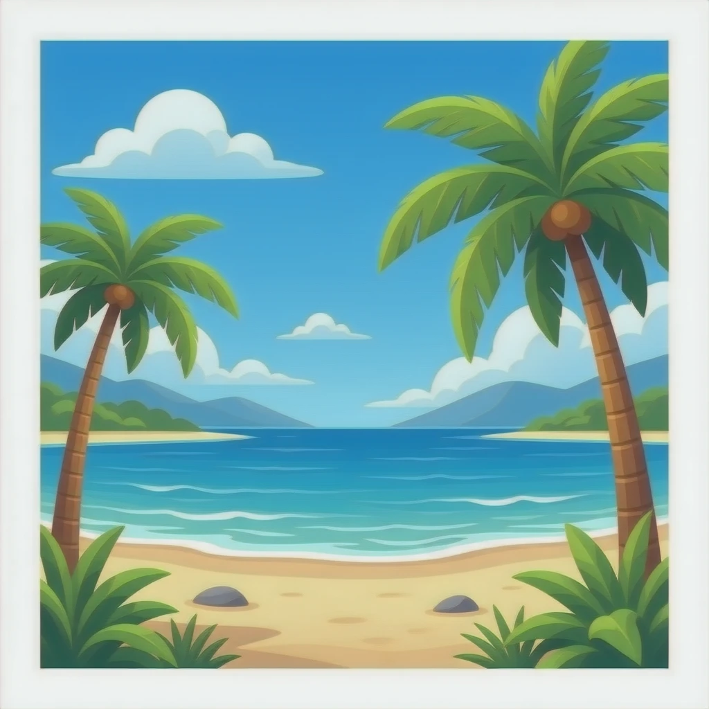 praia beach emoji
