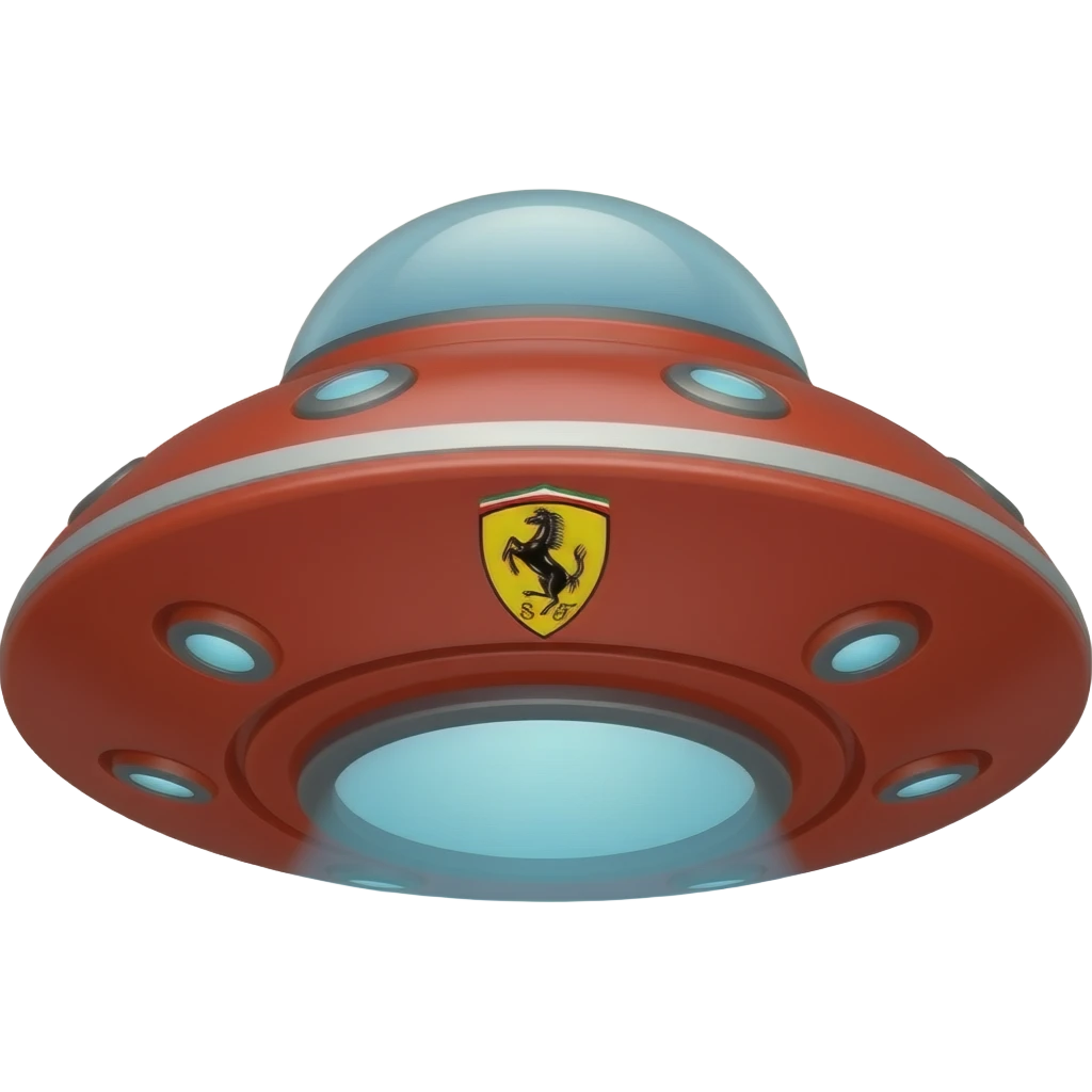 ufo red ferrari branded emoji