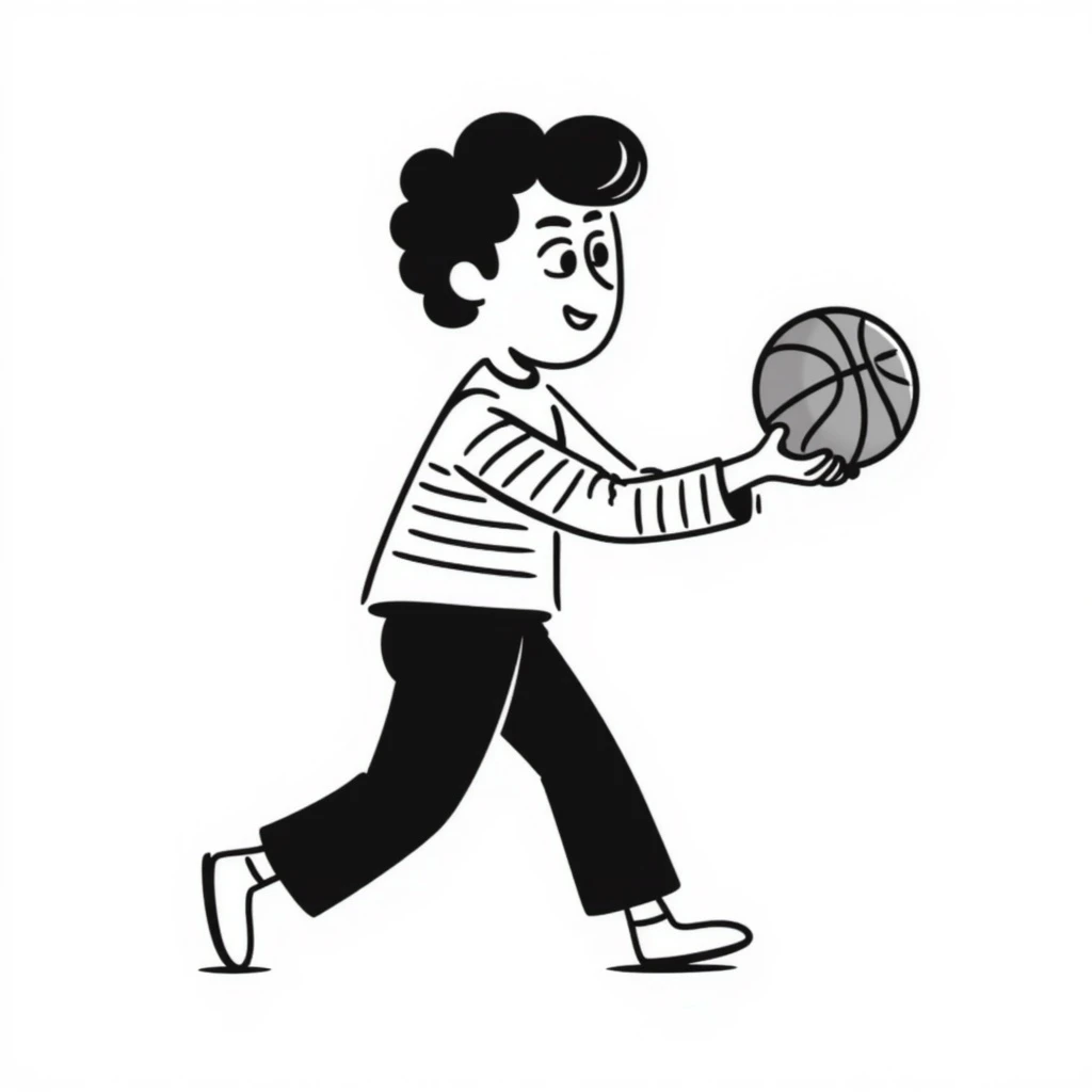 a boy passing a ball emoji