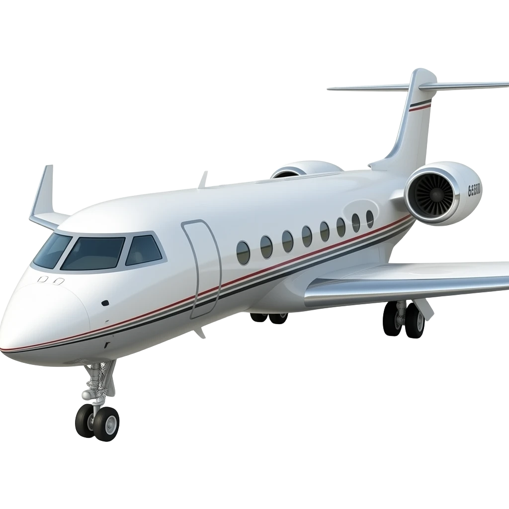 realistic side view gulfstream g 650 airplane no logo emoji