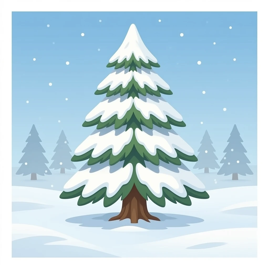 snow tree emoji