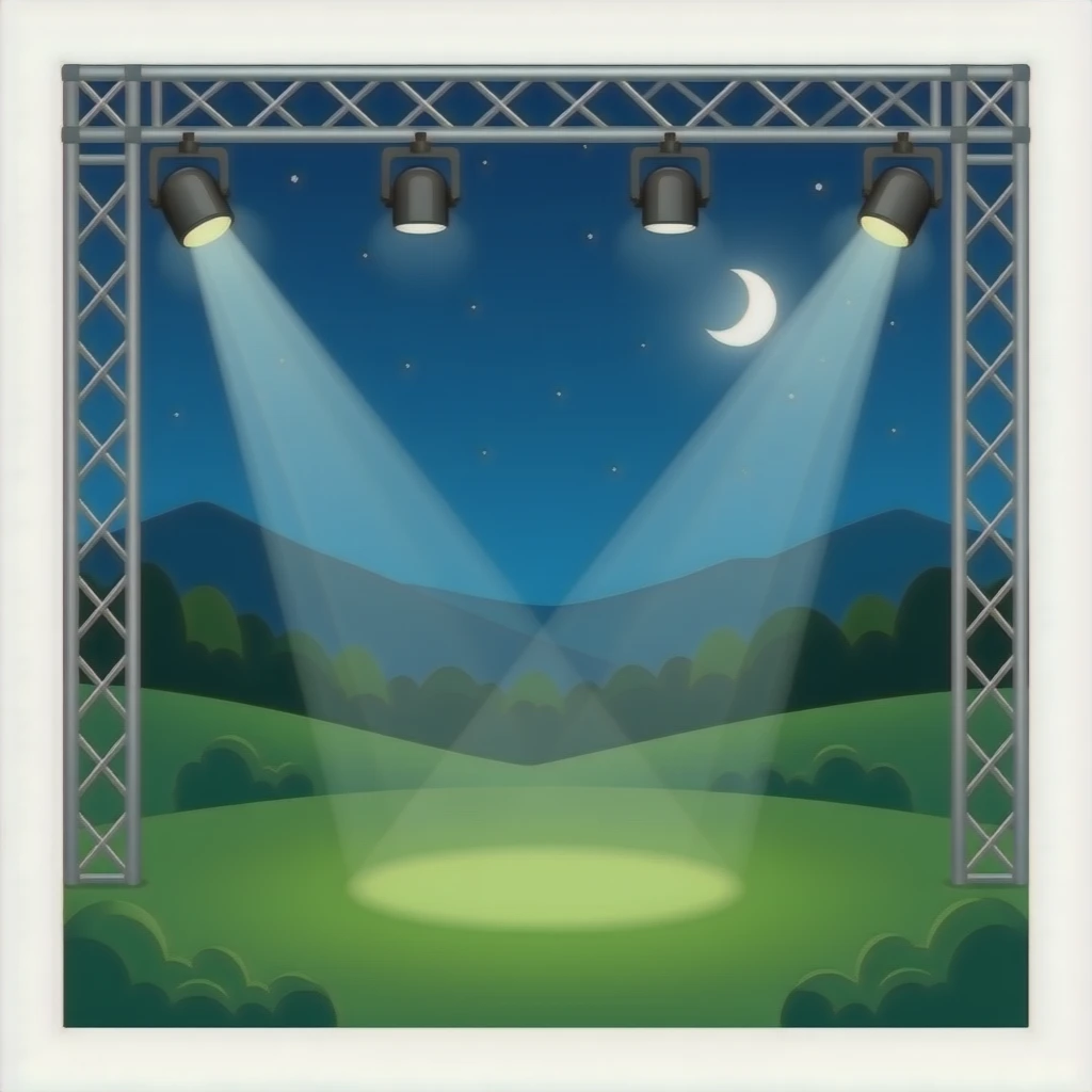 stage, truss frame, angle, light emoji