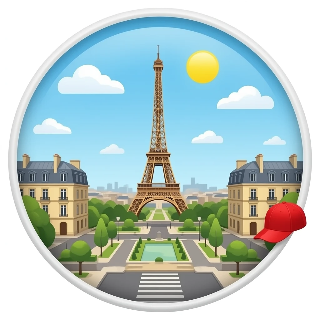 paris red cap emoji