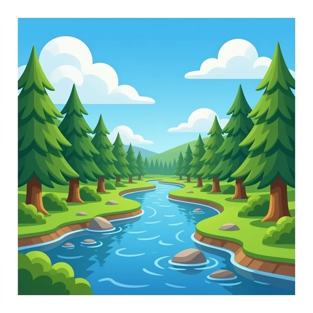 river forest emoji
