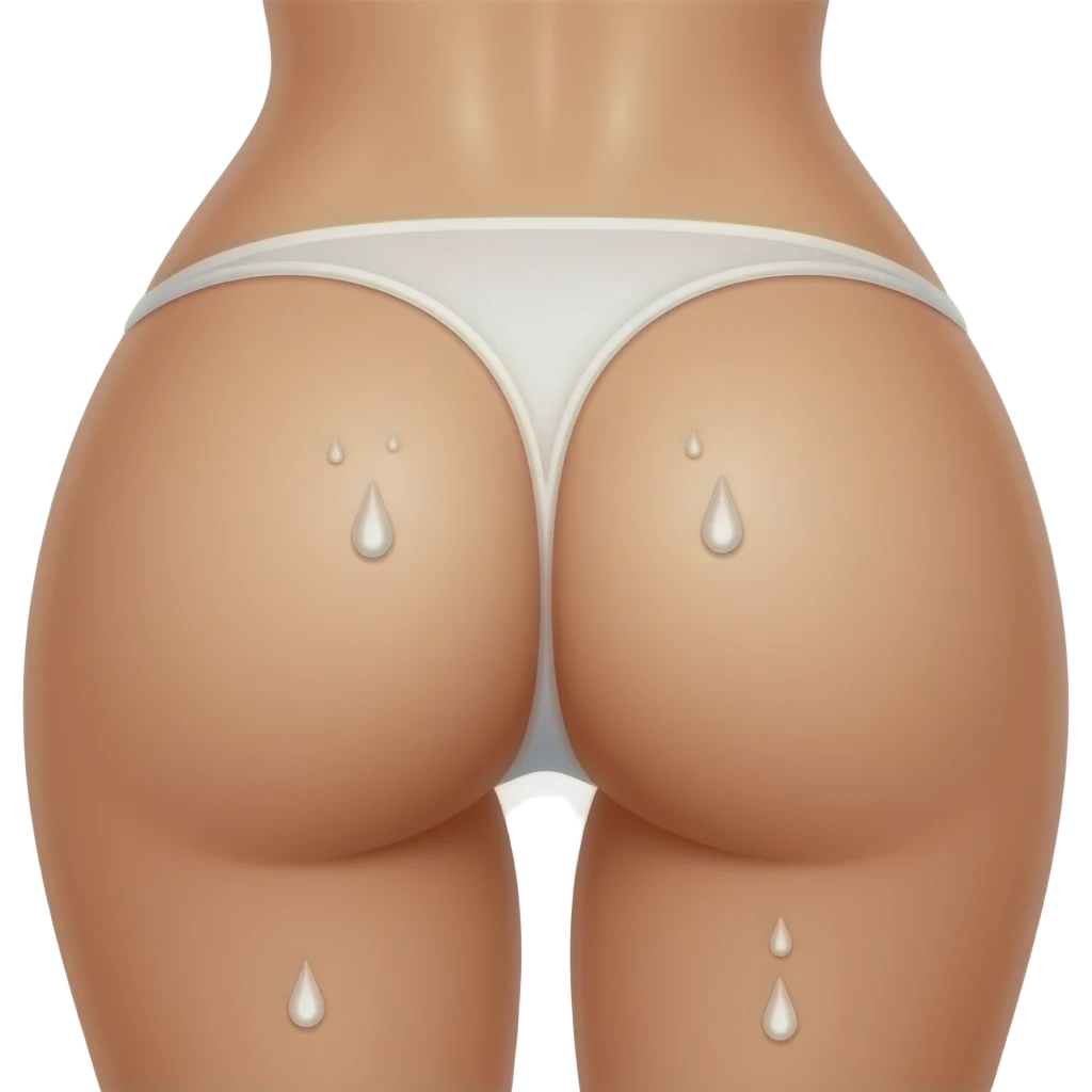 Sexy ass with milk droplets emoji
