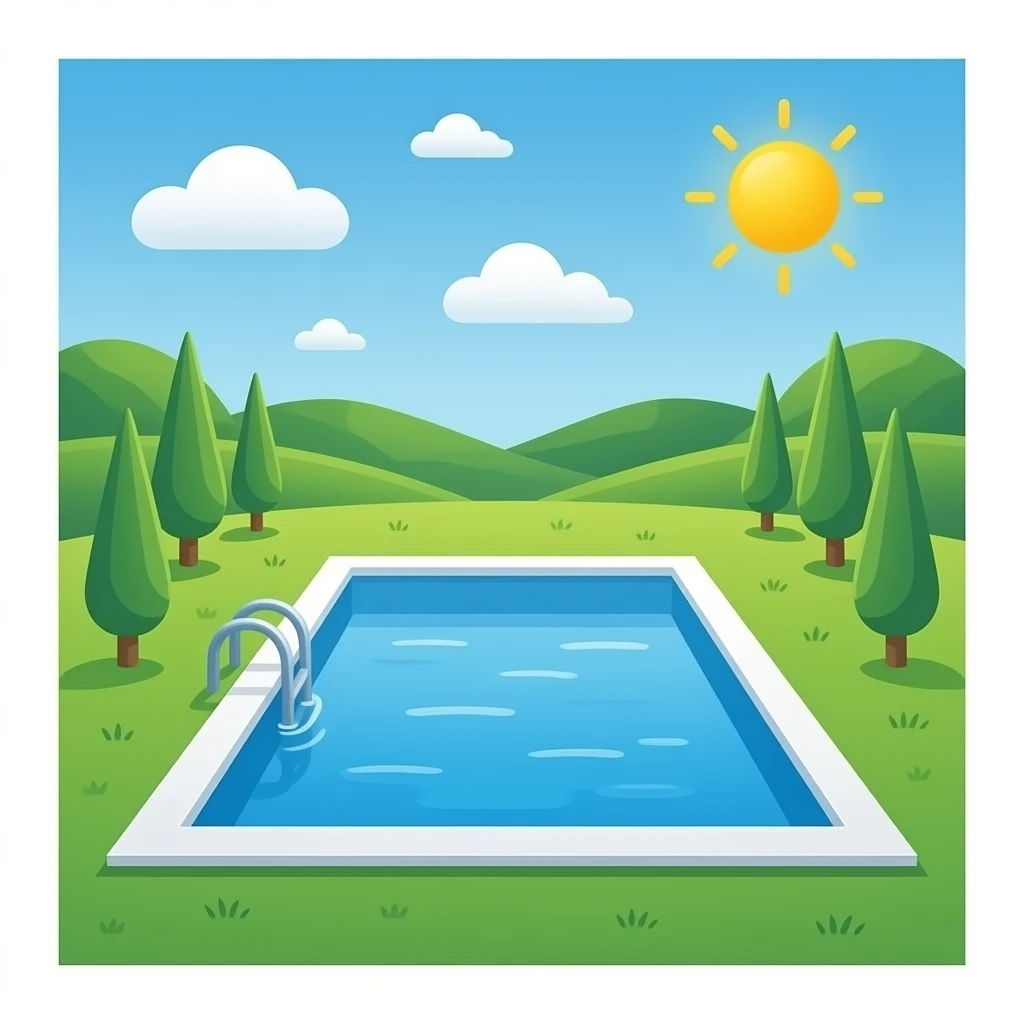 Blue pool emoji