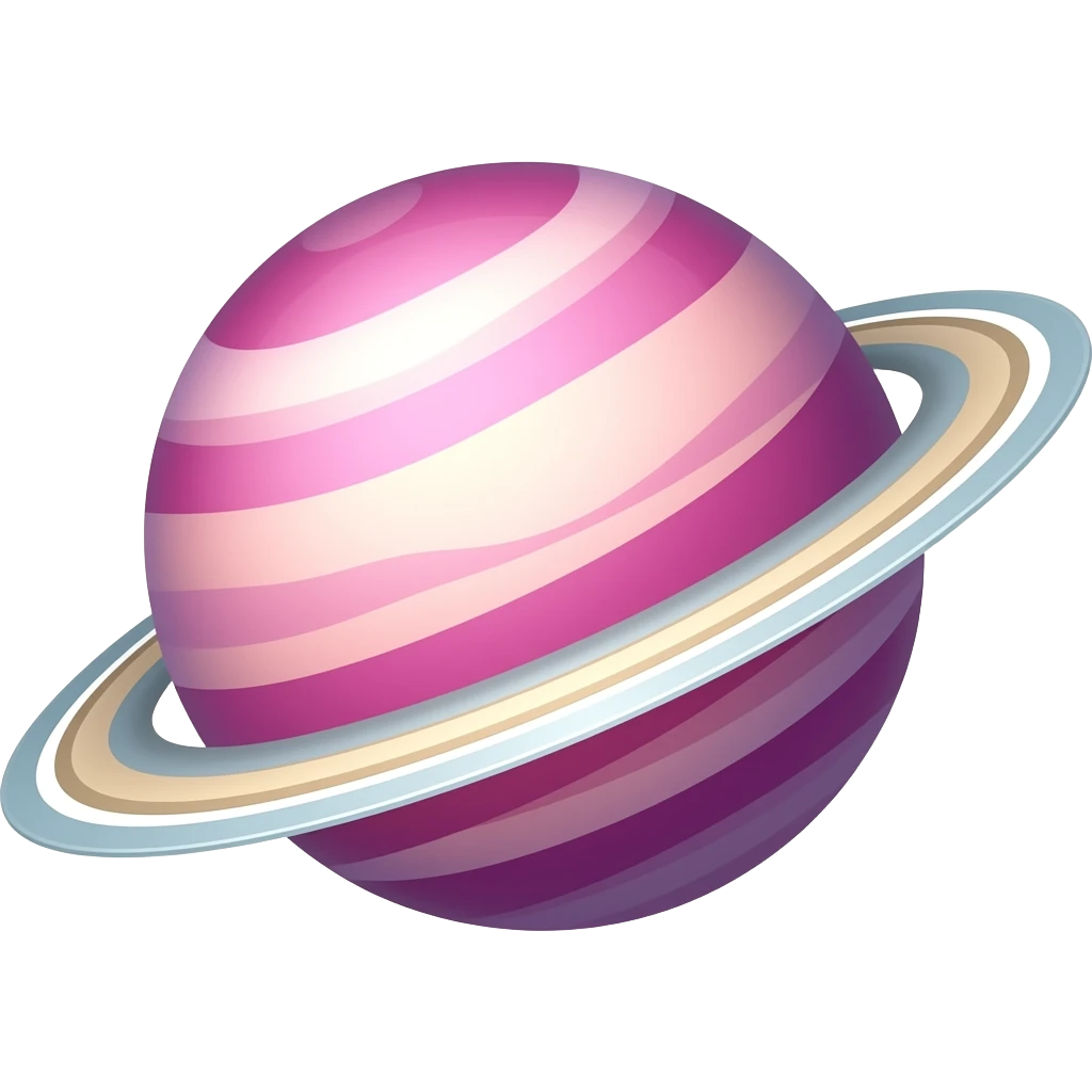 glowing heart with saturn rings emoji