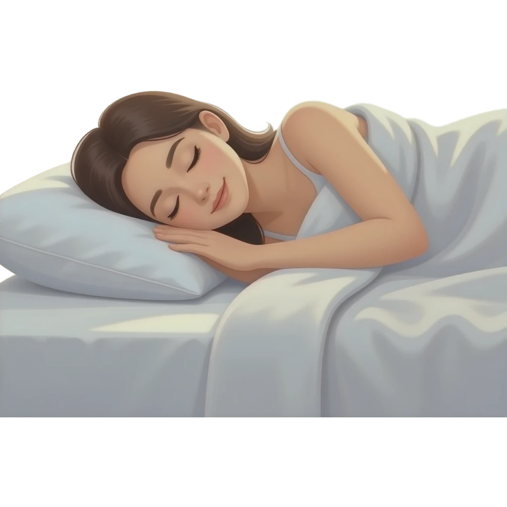 一个女生躺在床上午睡 emoji
