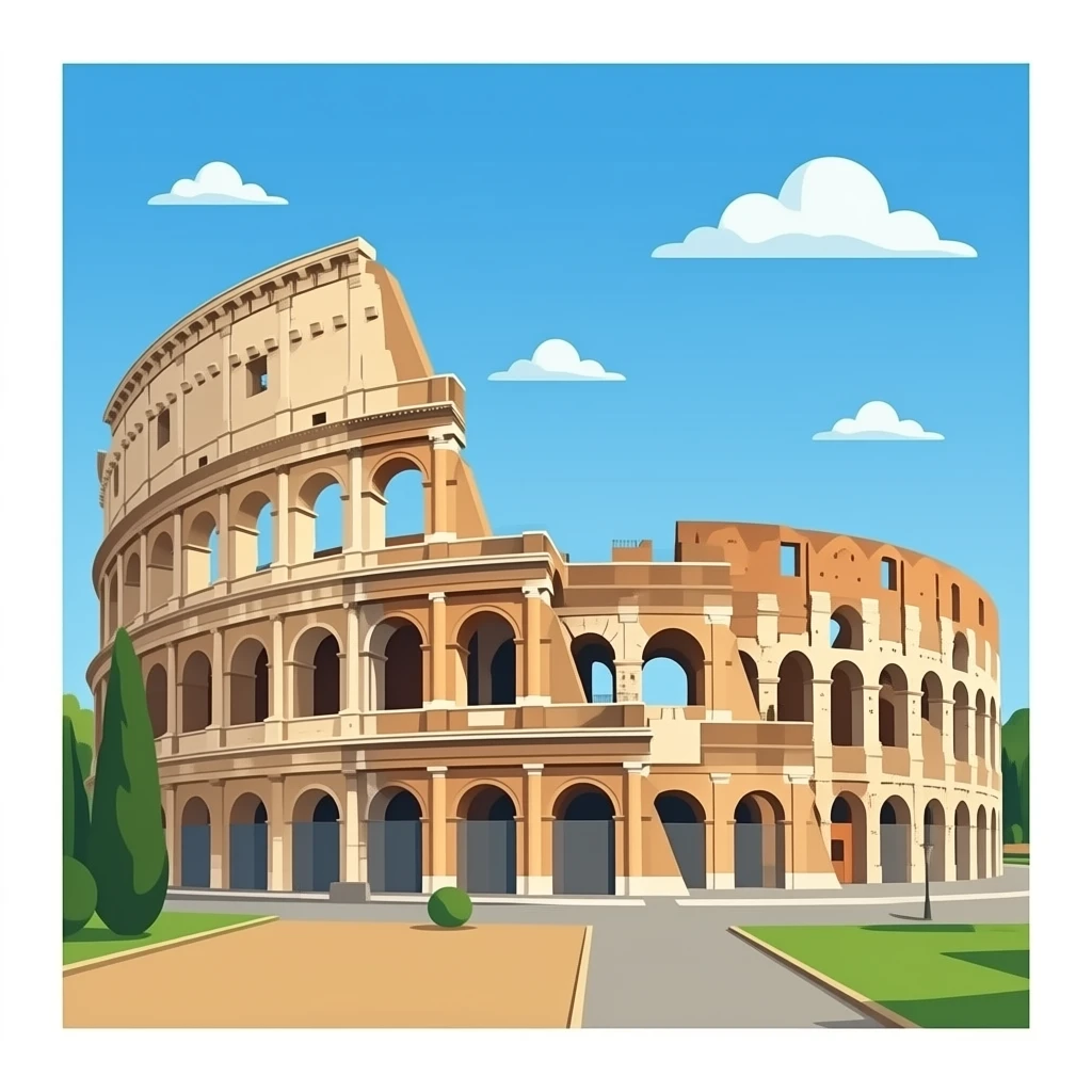 haz un coliseo romano sin fondo emoji