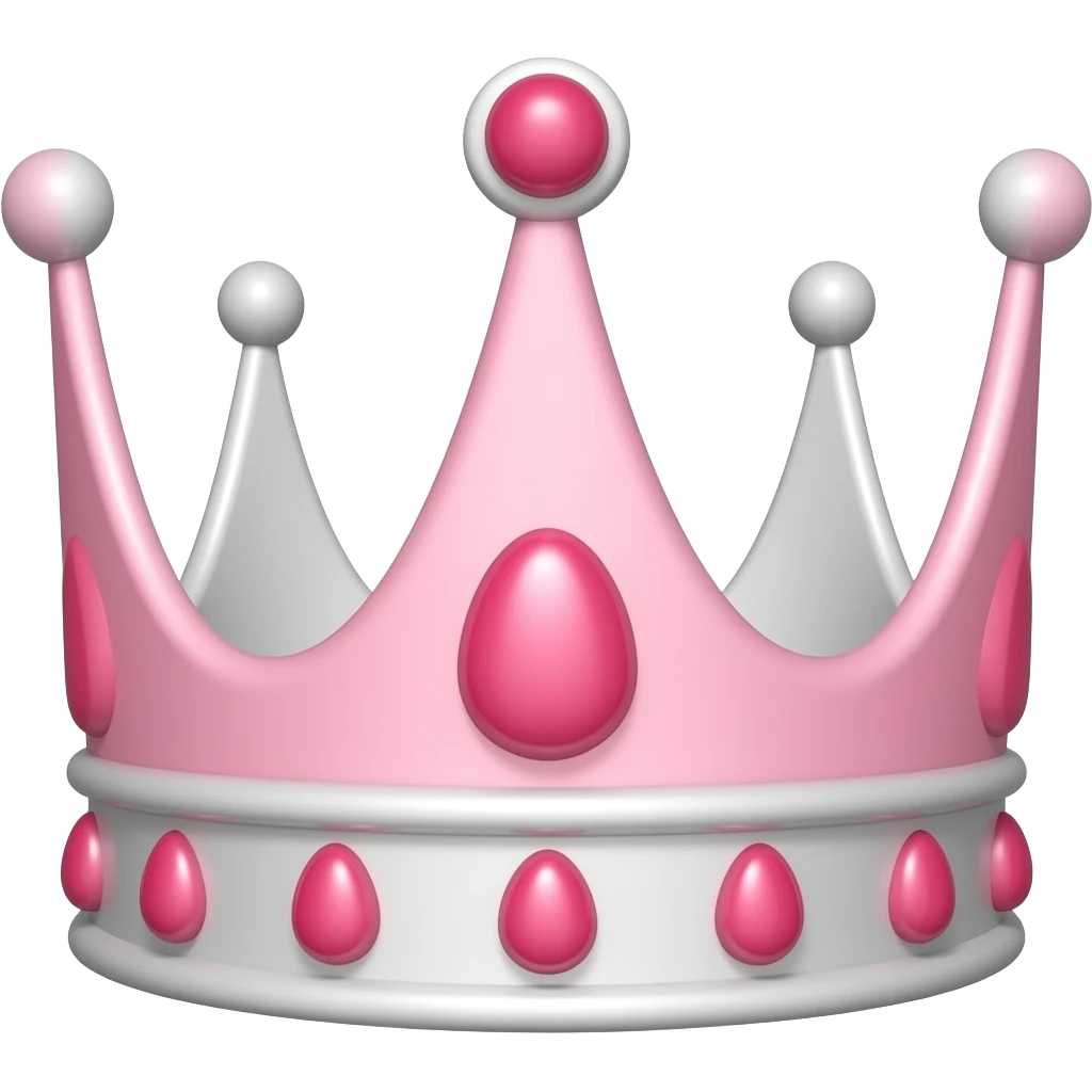 pink and white crown tiara emoji