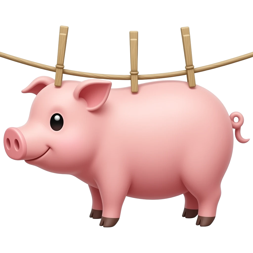 pig on a string emoji