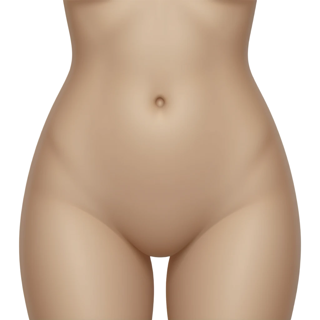Naked girl with vagina body emoji