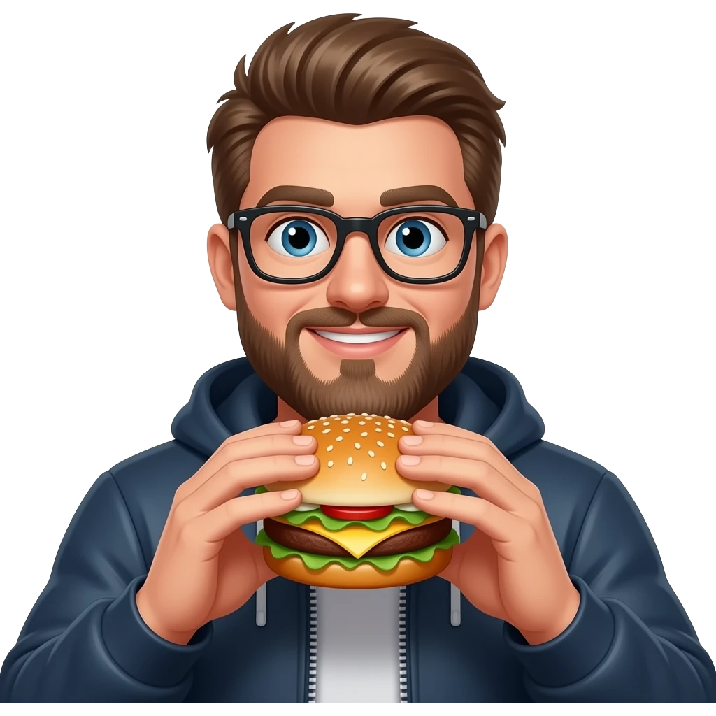Mr beast eating burger emoji