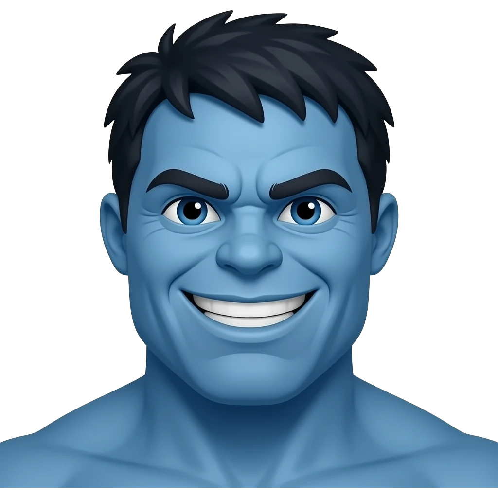 friendly blue hulk emoji