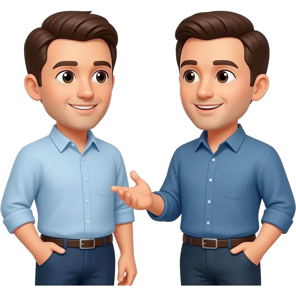 2 man talking emoji