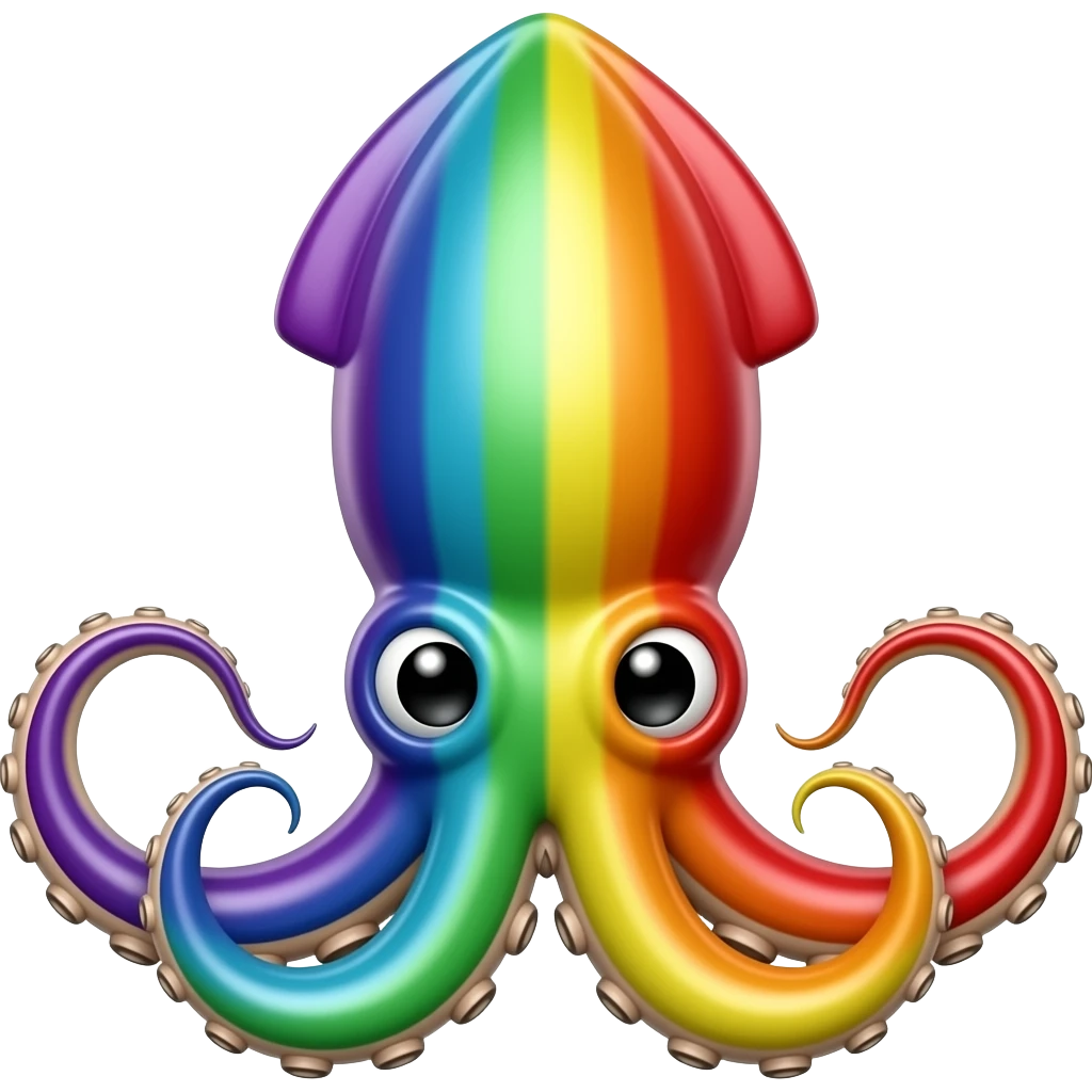 squid rainbow emoji