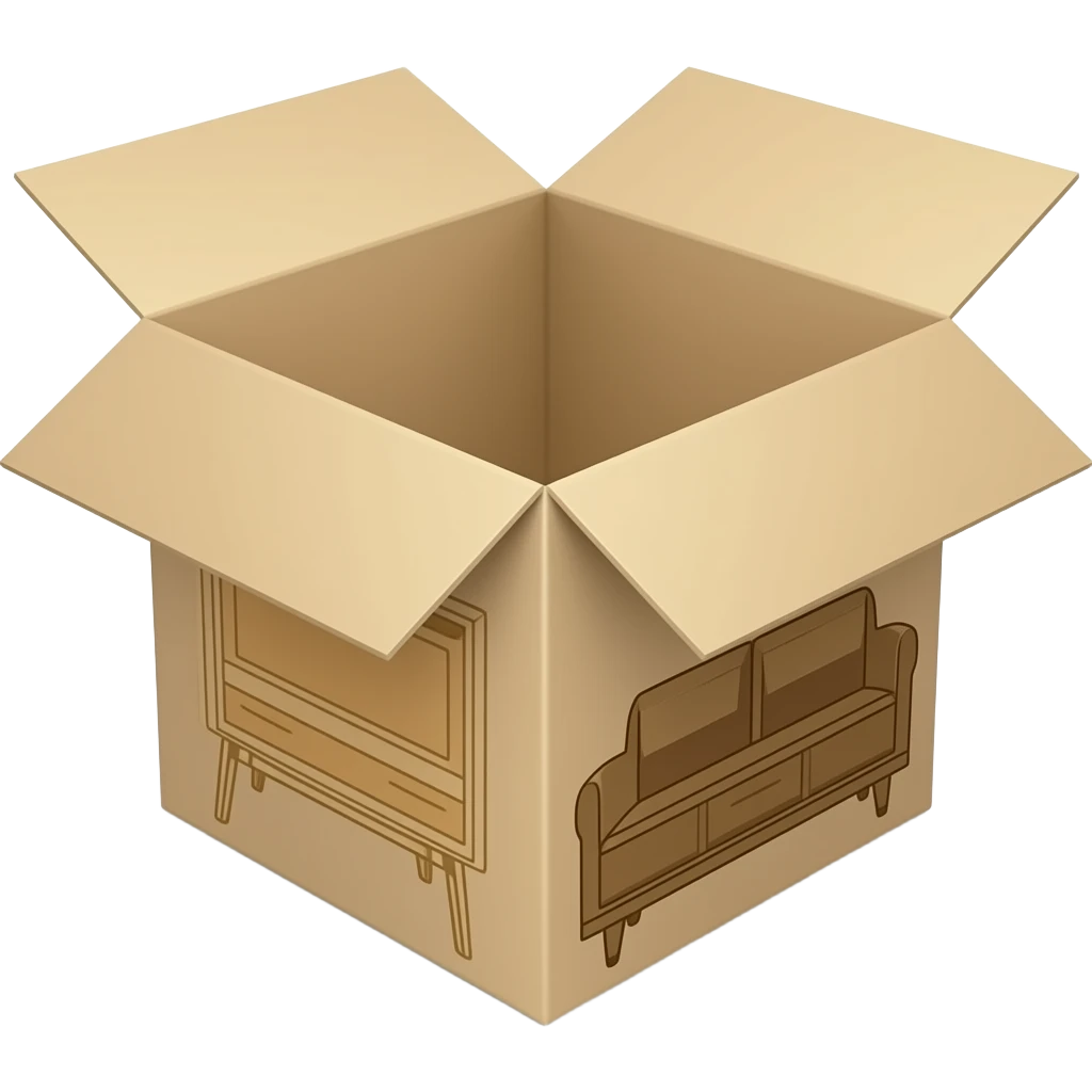 Package box with furniture emoji