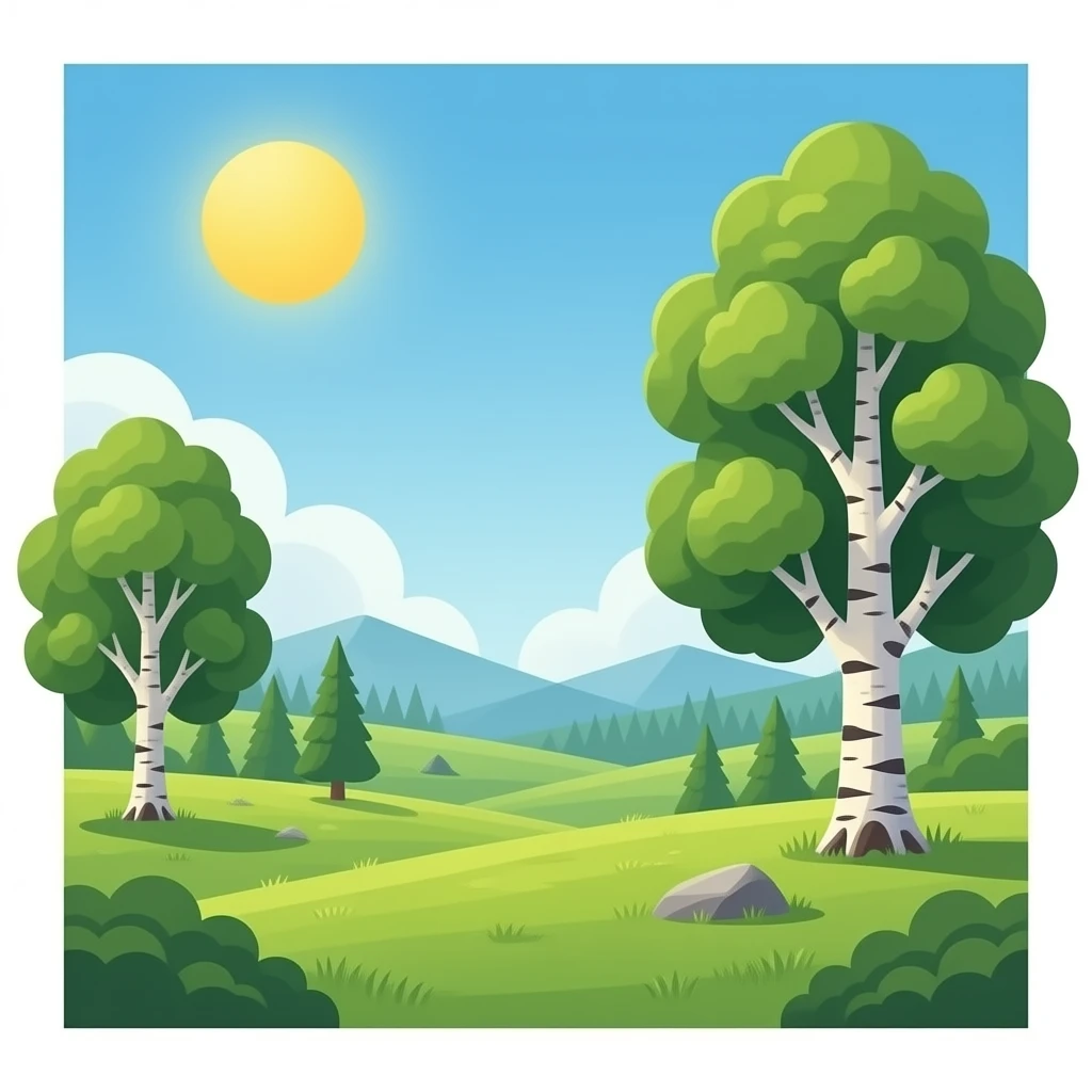 Реалистичная берёза emoji