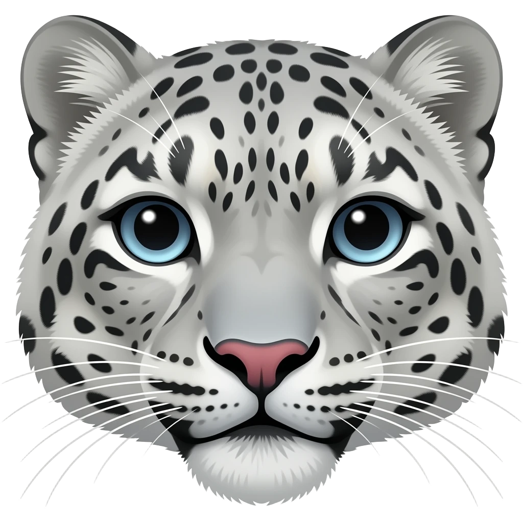 snow leopard face emoji
