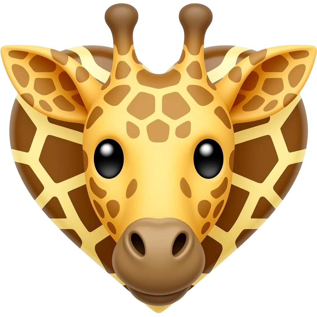 Corazón con estampado de jirafa emoji