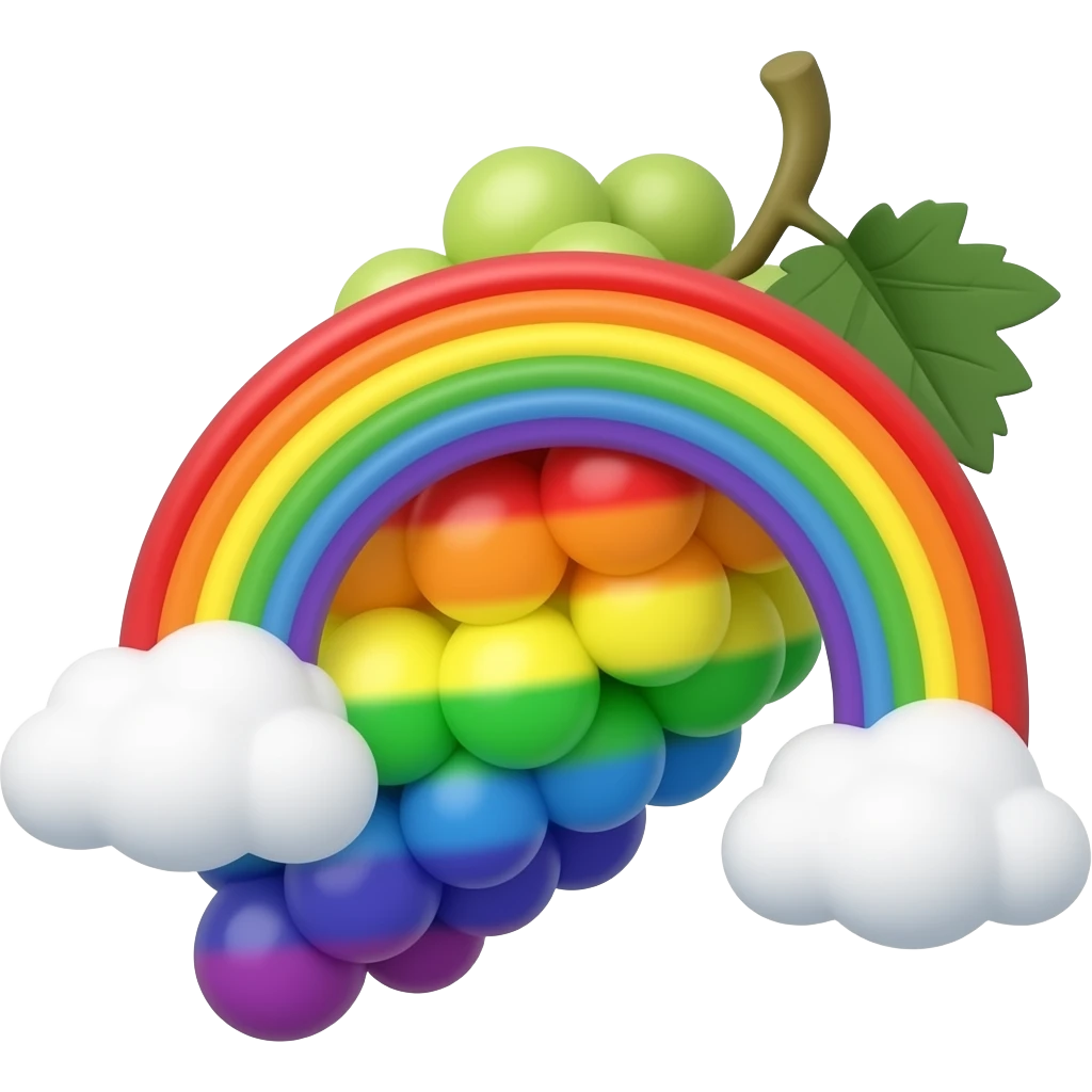 rainbow grape emoji