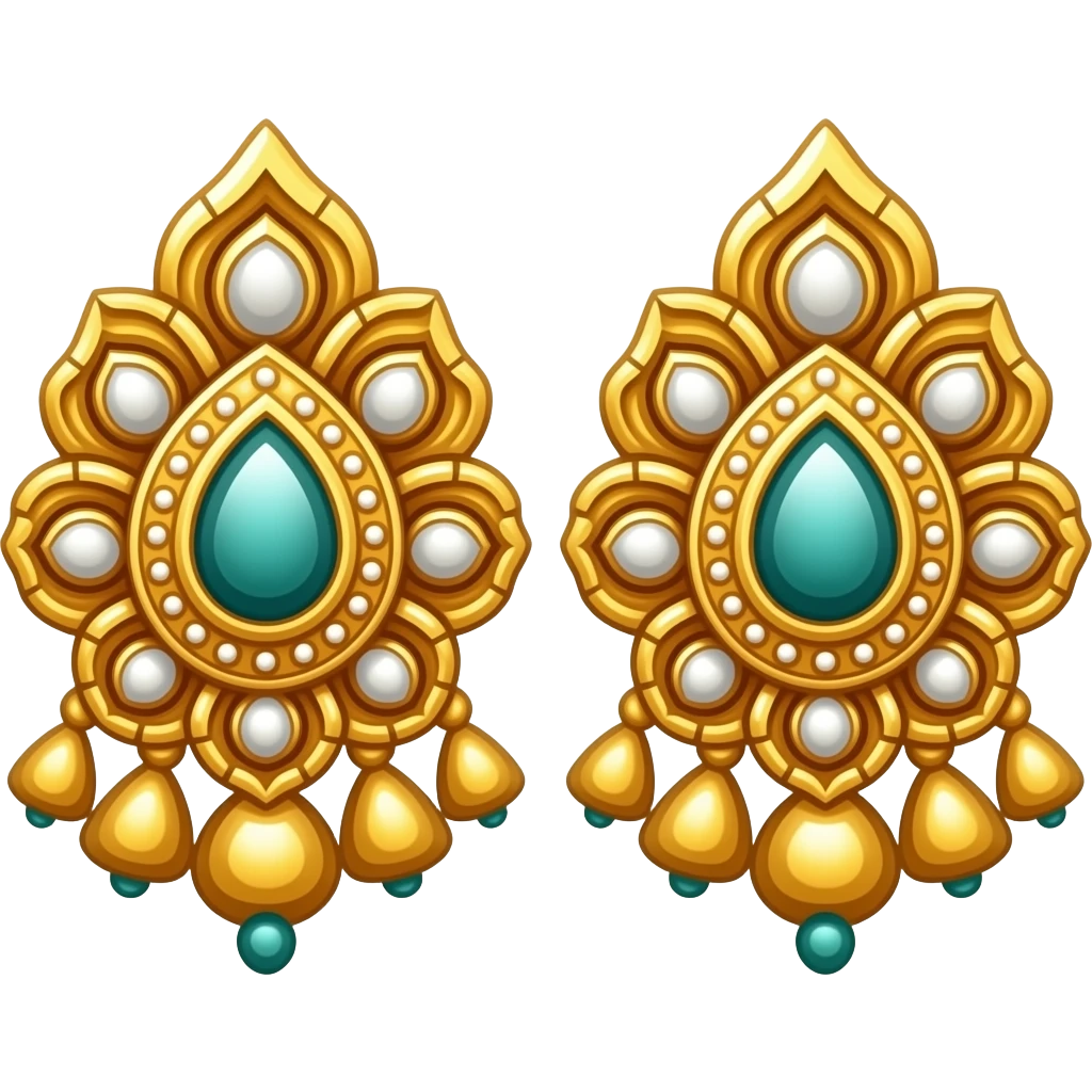 Indian ear studs emoji