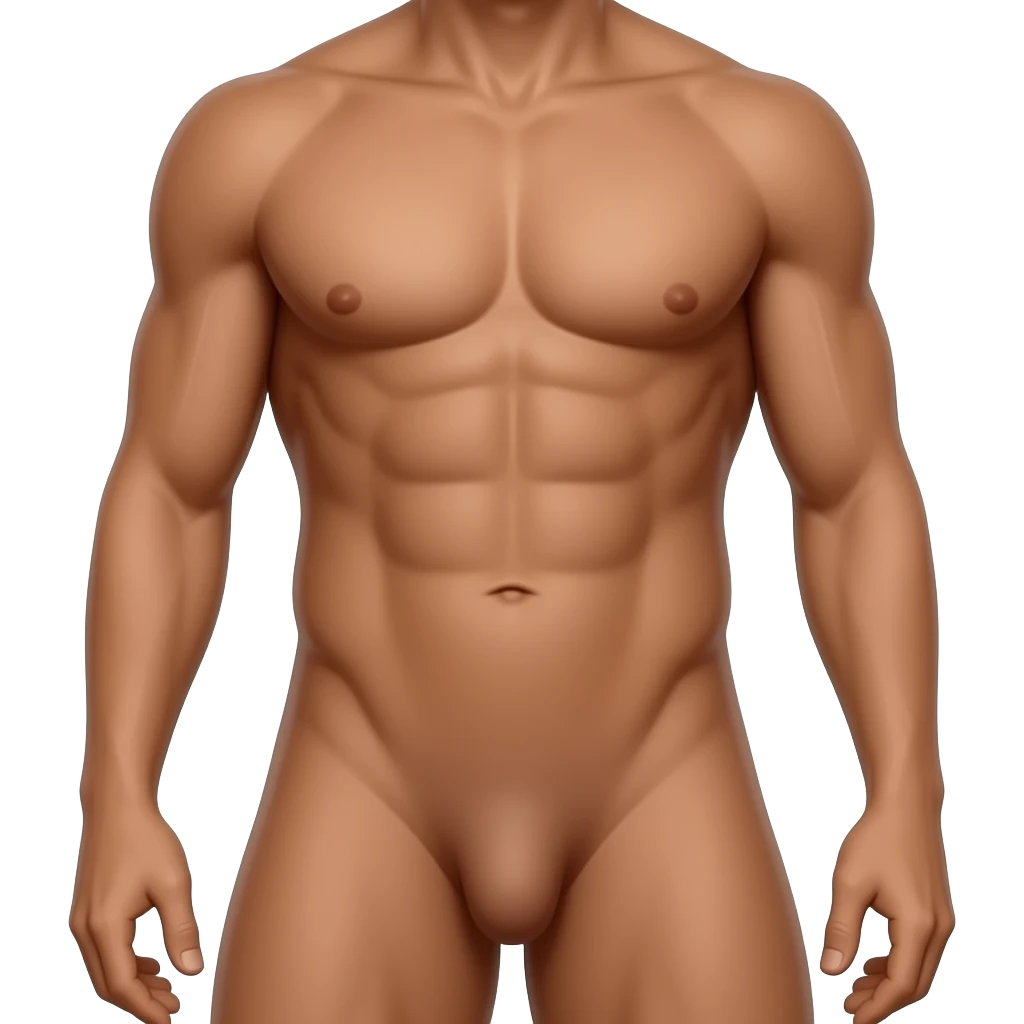 Brown  Man naked full body  penis emoji