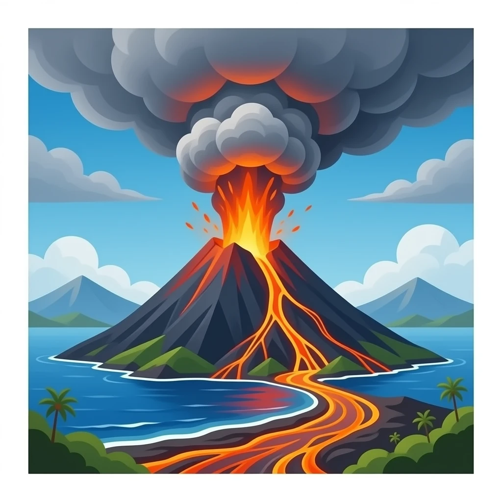 Krakatoa emoji