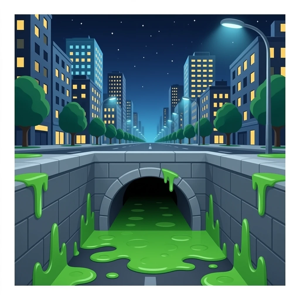 sewer leaking green sludge emoji