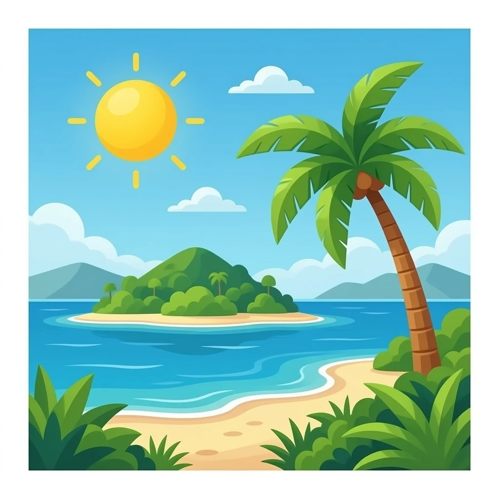 isla tropical emoji
