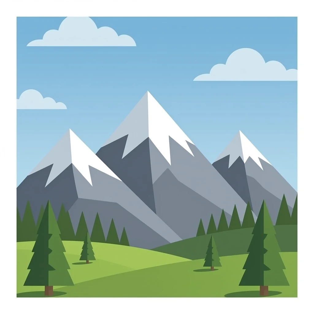 Grey mountain emoji