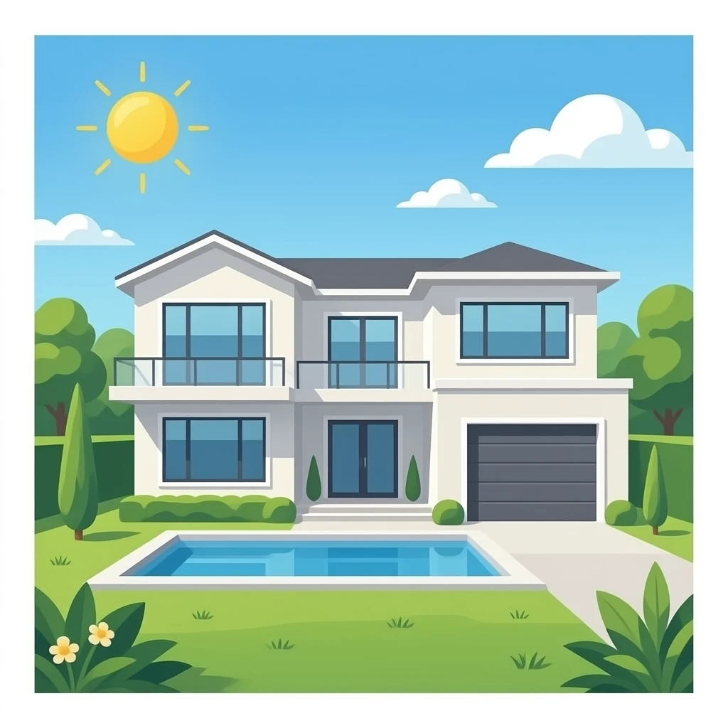 Modern mansion emoji