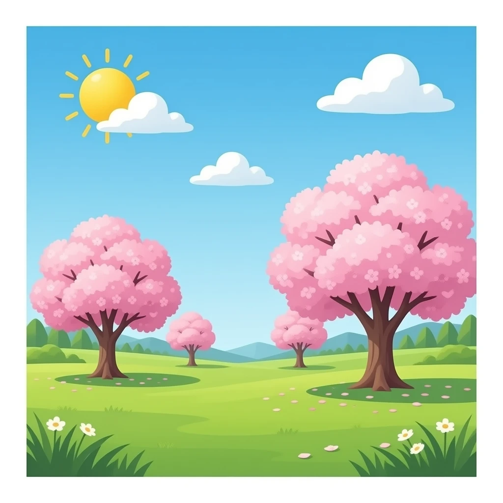 sakura trees emoji