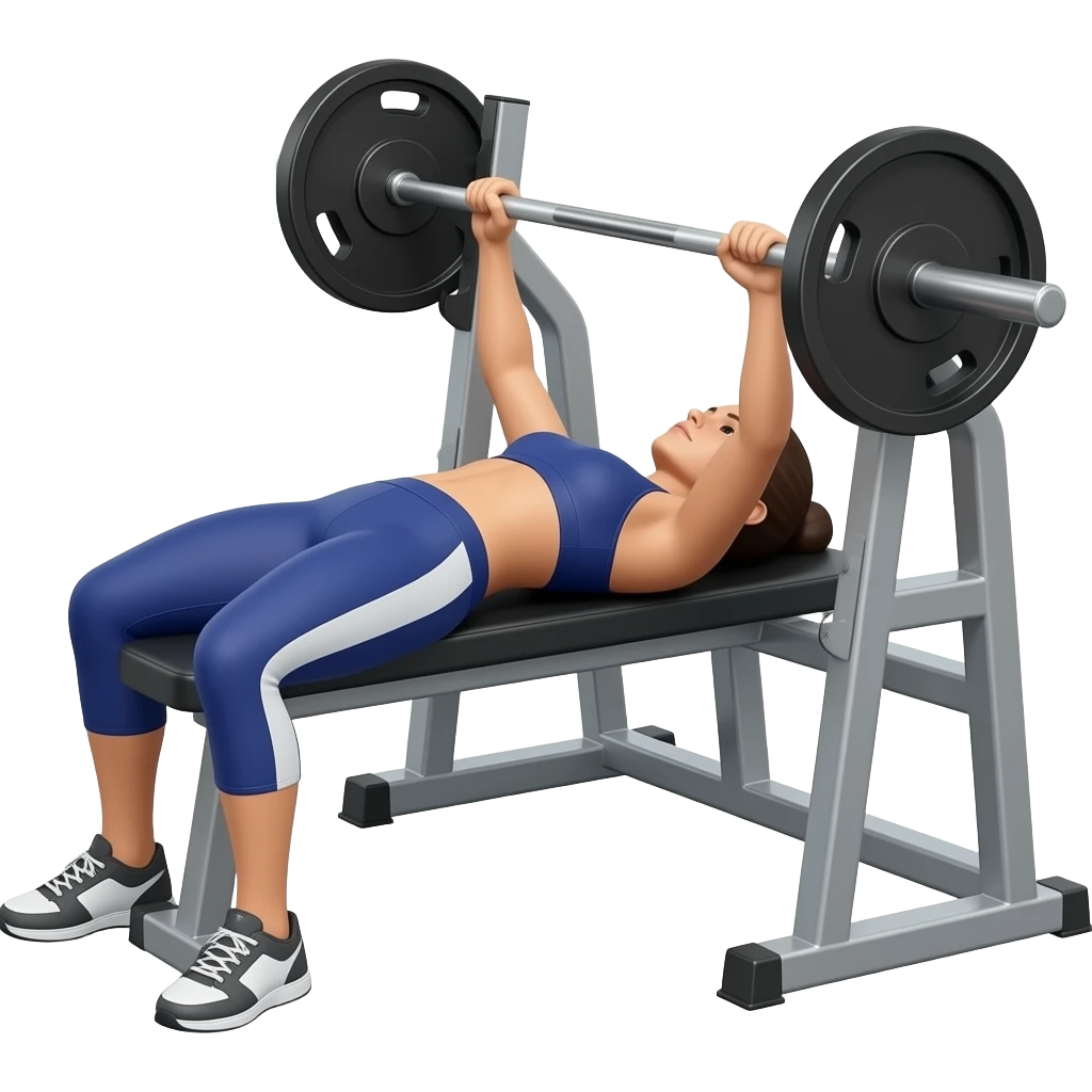 woman decline bench press emoji