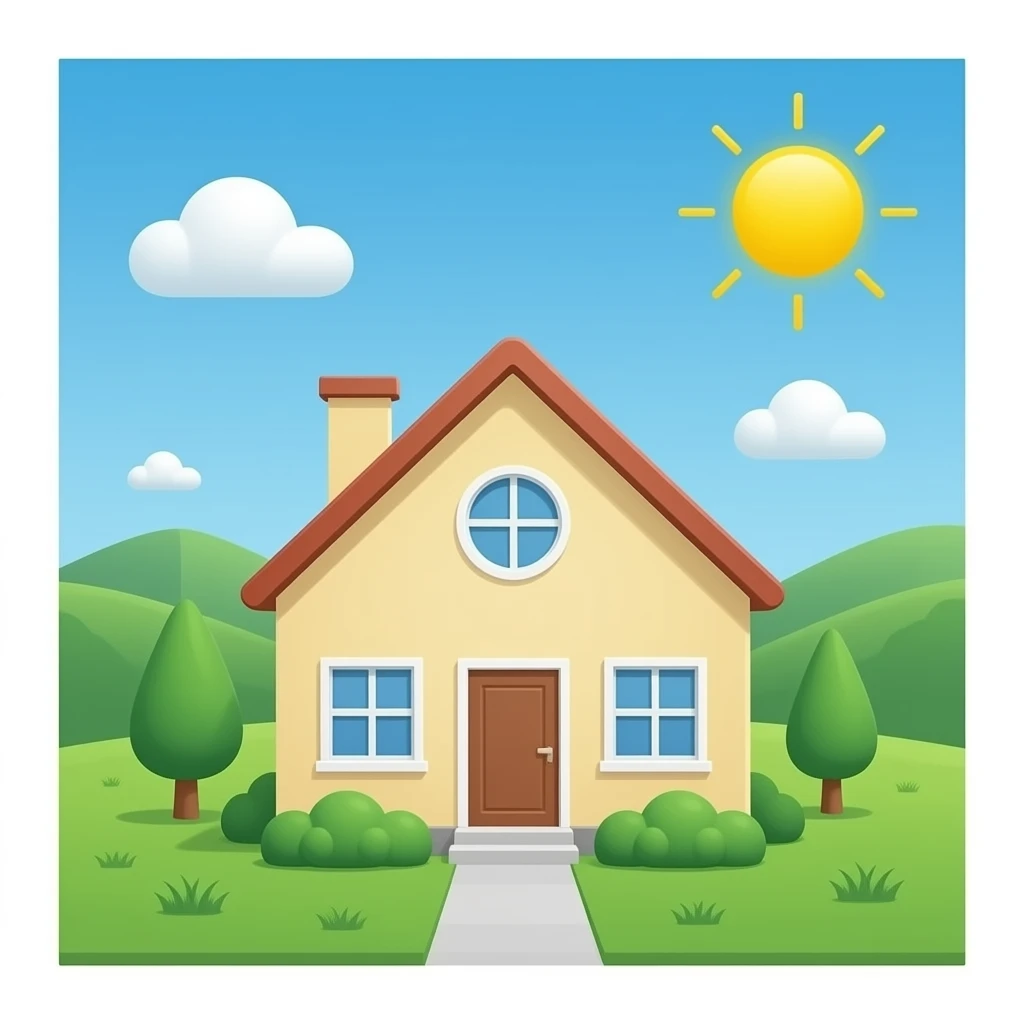 house with aa green screen emoji