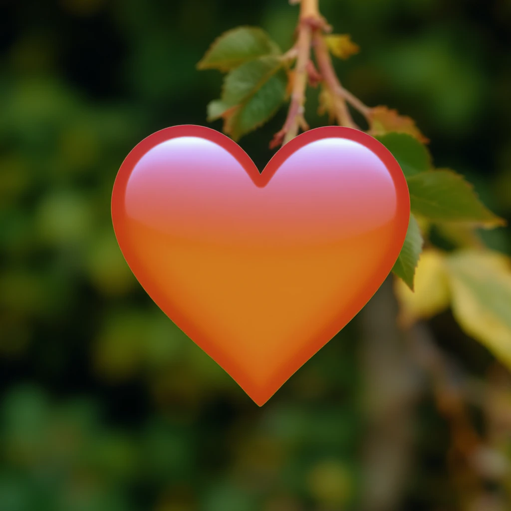 food heart emoji with a gradient effect emoji