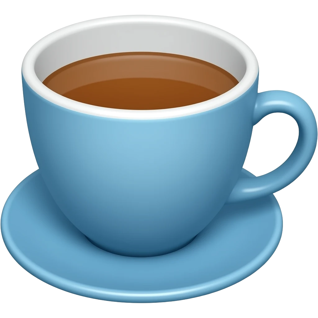 blue tea cup emoji