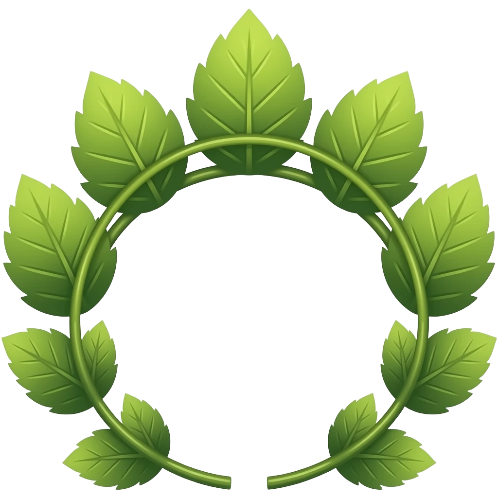Leaf tiara emoji