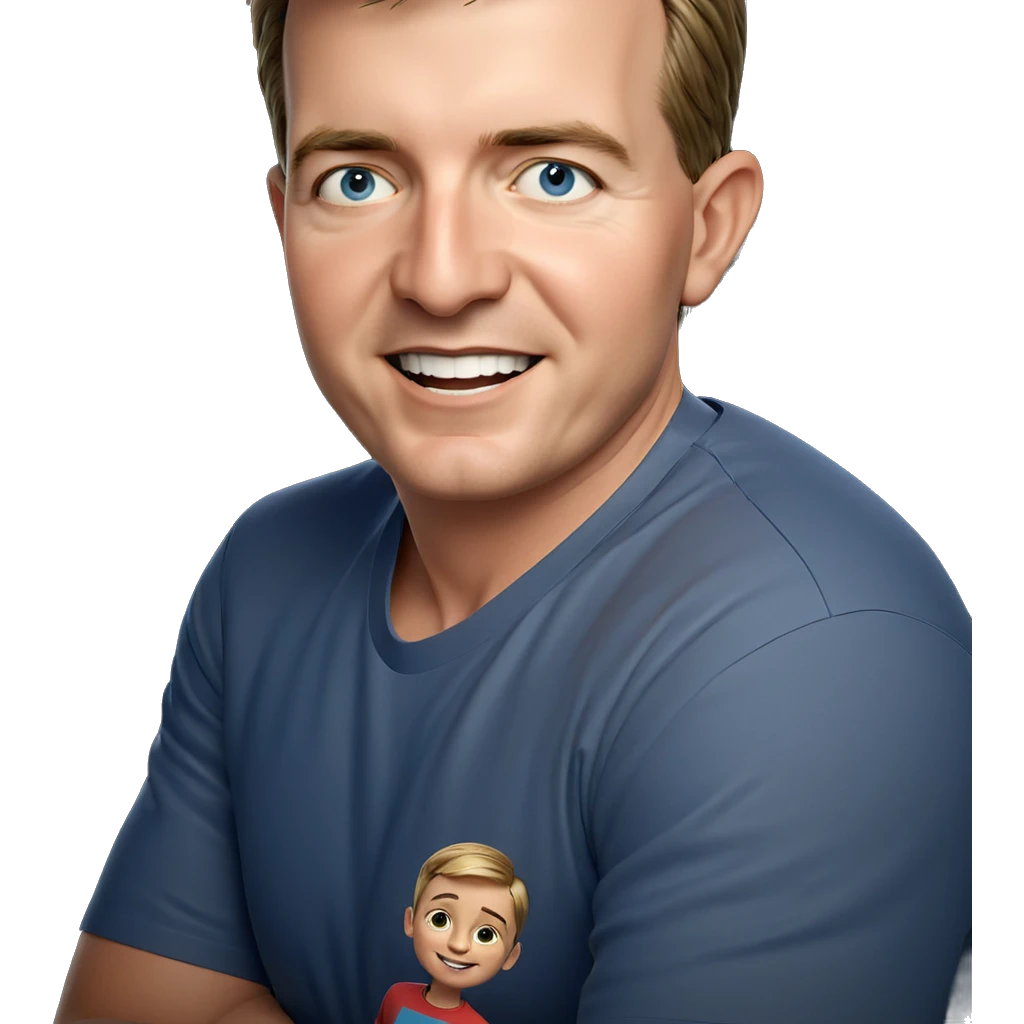 smiling boy in blue shirt emoji