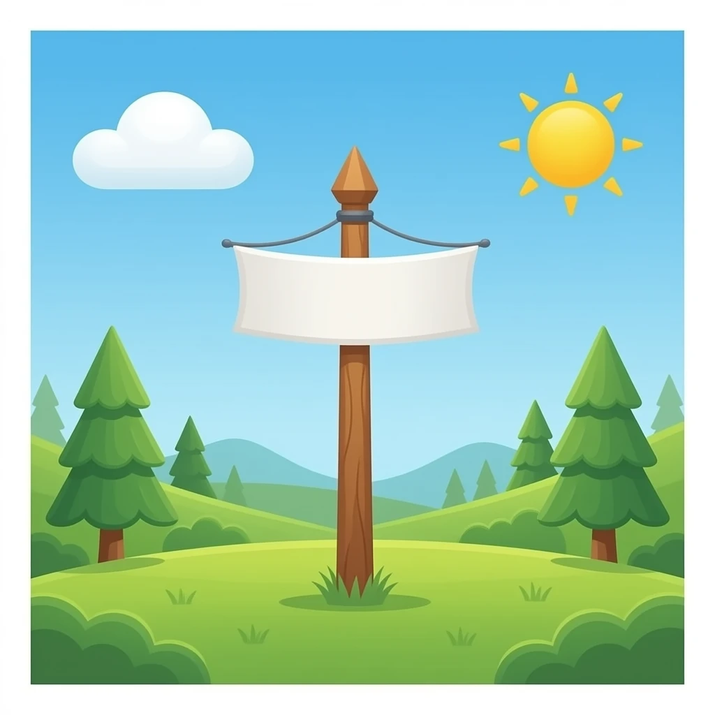Circle banners on pole emoji